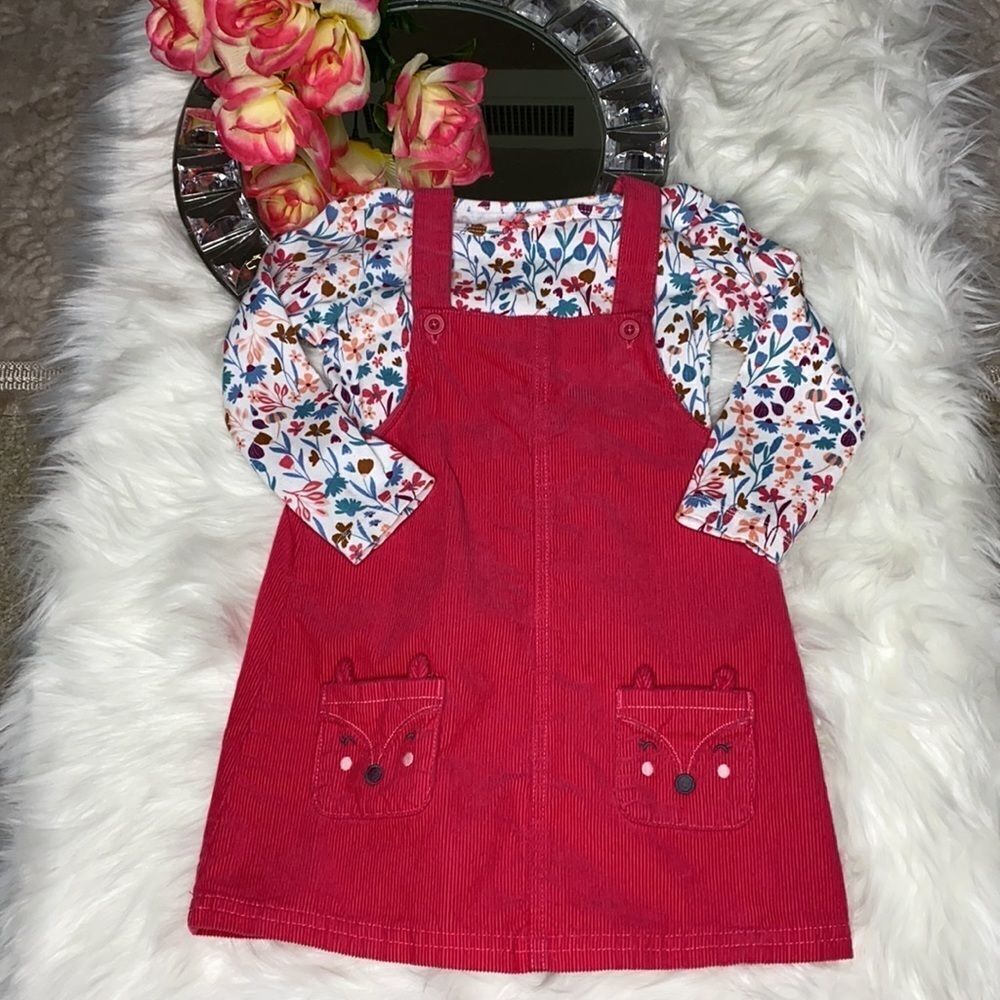 Carter’s Corduroy Overall Dress W Floral Top 24M - Picture 7 of 7